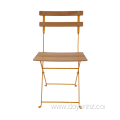 Wooden Top Steel Frame Foldable Chair